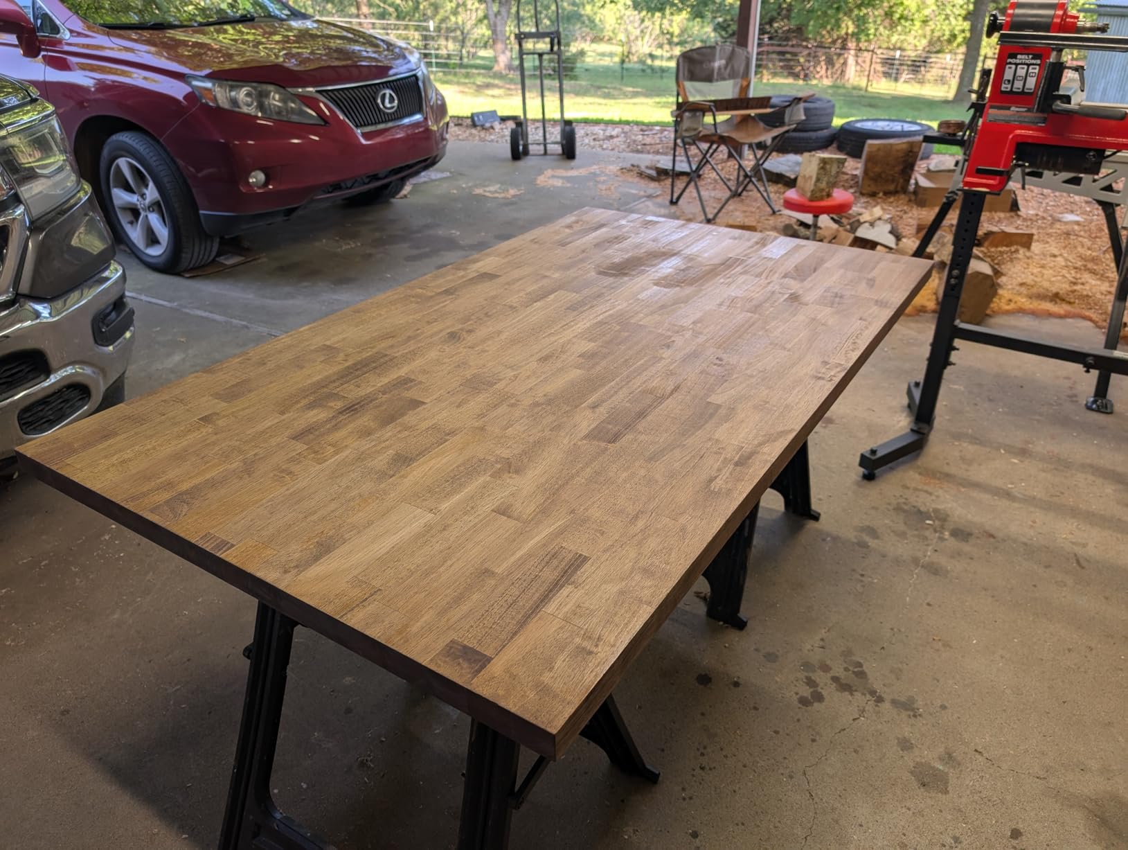 36''L x 25''W x 1.5''Th Hevea Solid Wood Butcher Block Countertop, Butcher Block Table Top for DIY Washer Dryer/Island/Kitchen Countertop (Unfinished) customer photo 2