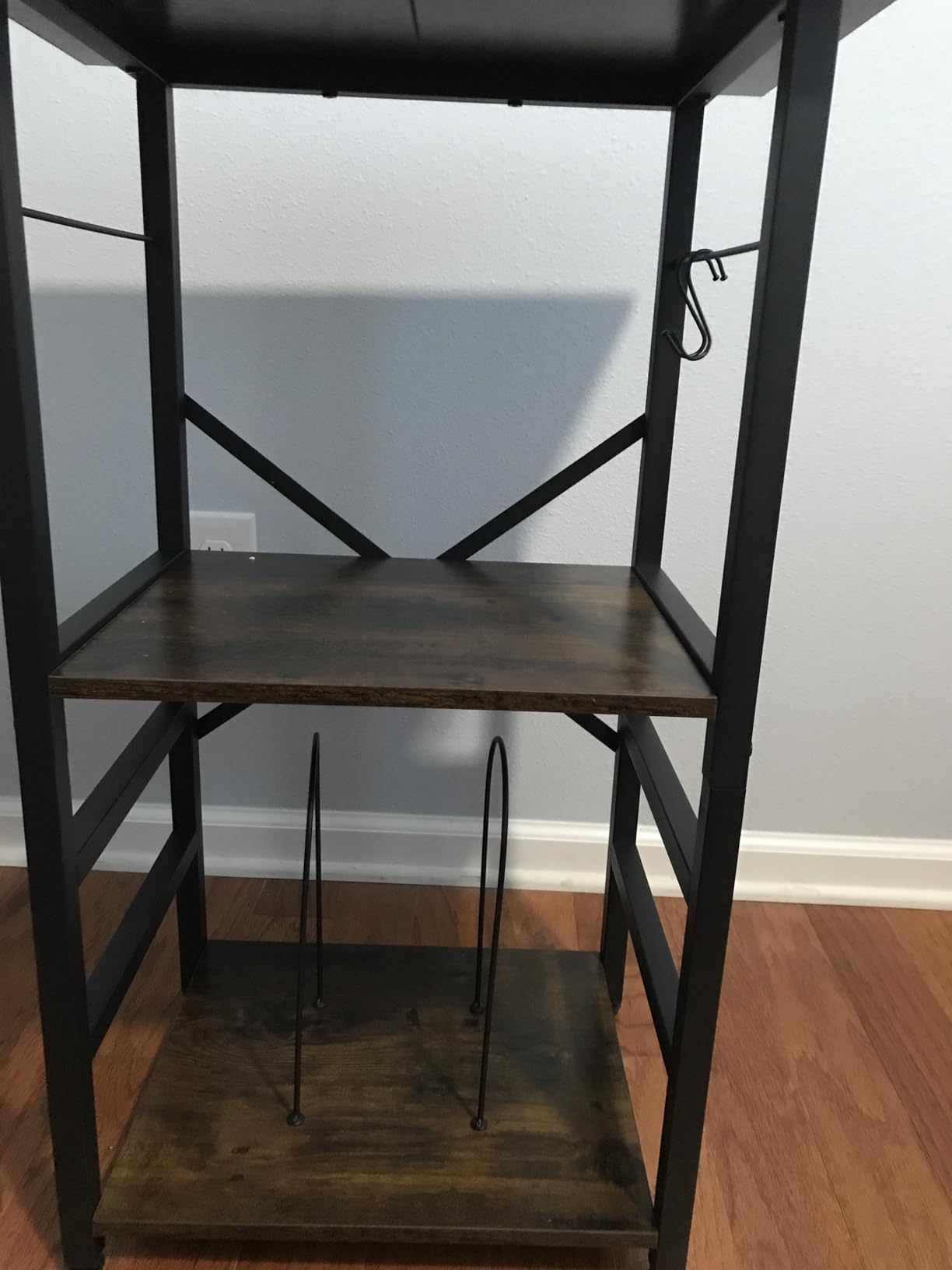 YAKANJ Record Player Stand with Extended Desktop,Large Record Player Table with Vinyl Storage,Tall Turntable Stand with Record Holder Vinyls Display Shelf for Music Room Studio, Rustic Brown customer photo 1