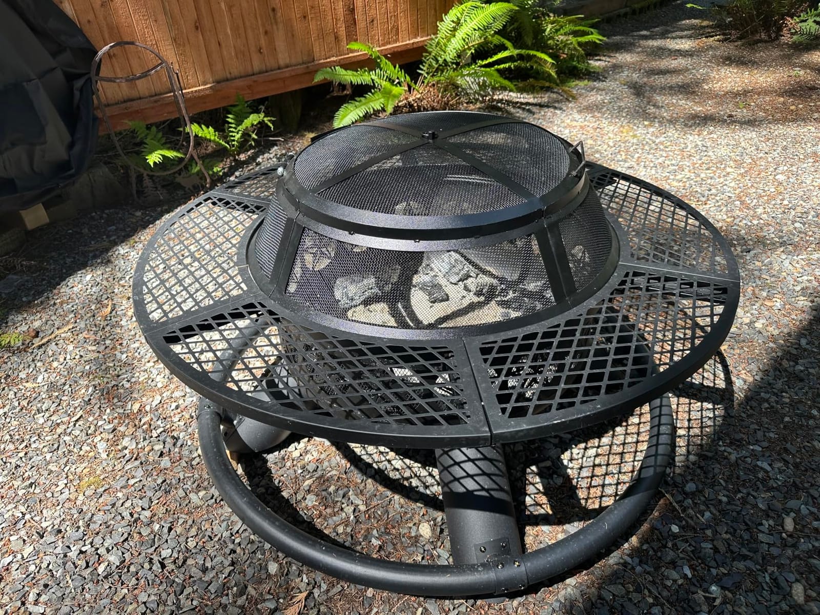 Verdeluxe 47 Inch Outdoor Fire Pit with 2 Grills, Extra Large BBQ Firepits customer photo 2