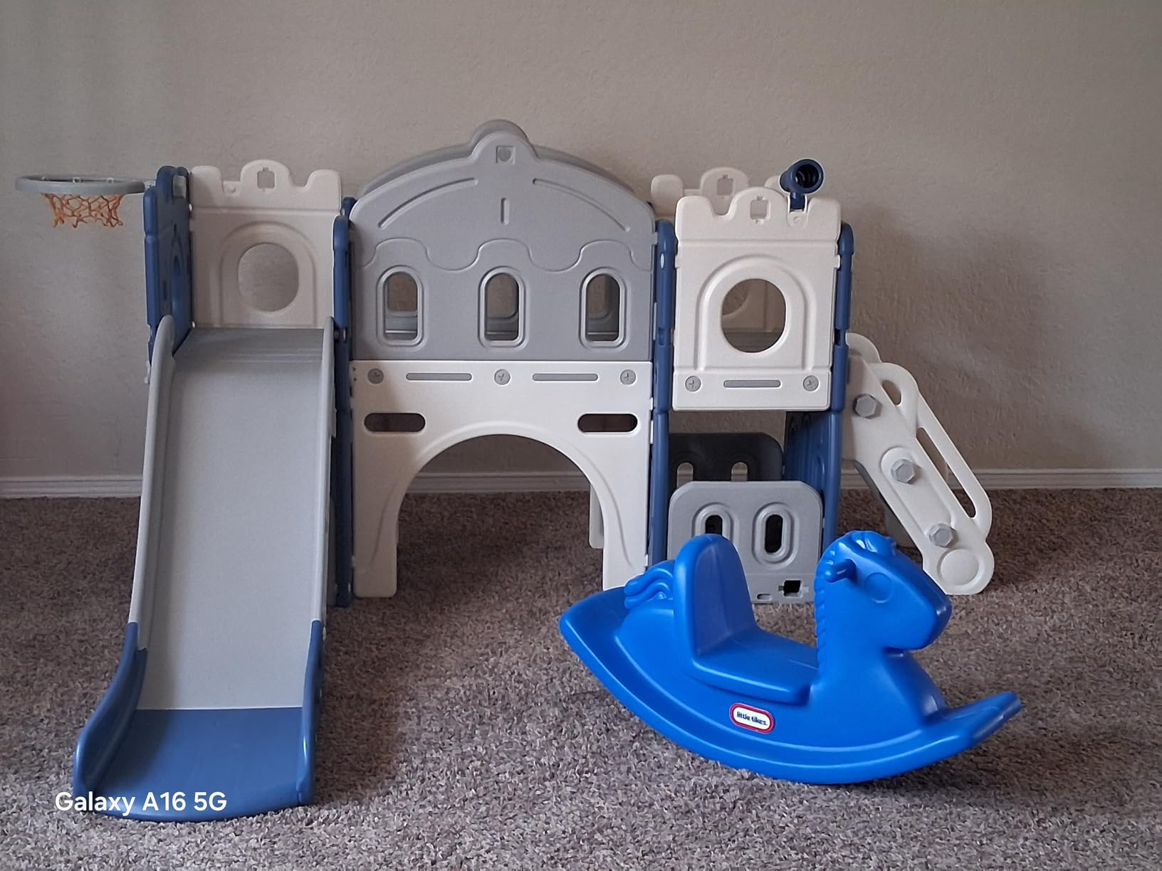 XJD 13 in 1 Toddler Slide Set, Kids Slide for Toddlers Age 1+(Blue Gley) customer photo 2