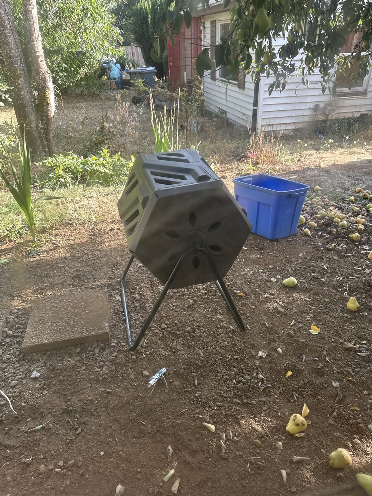 THE Growing 43 Gal Outdoor Compost Bin Tumbler for Backyard Yard, Orange customer photo 1
