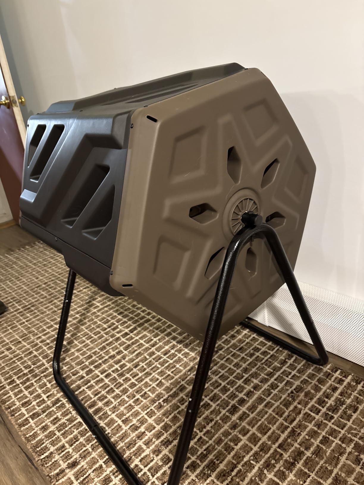 THE Growing 43 Gal Outdoor Compost Bin Tumbler for Backyard Yard, Orange customer photo 2
