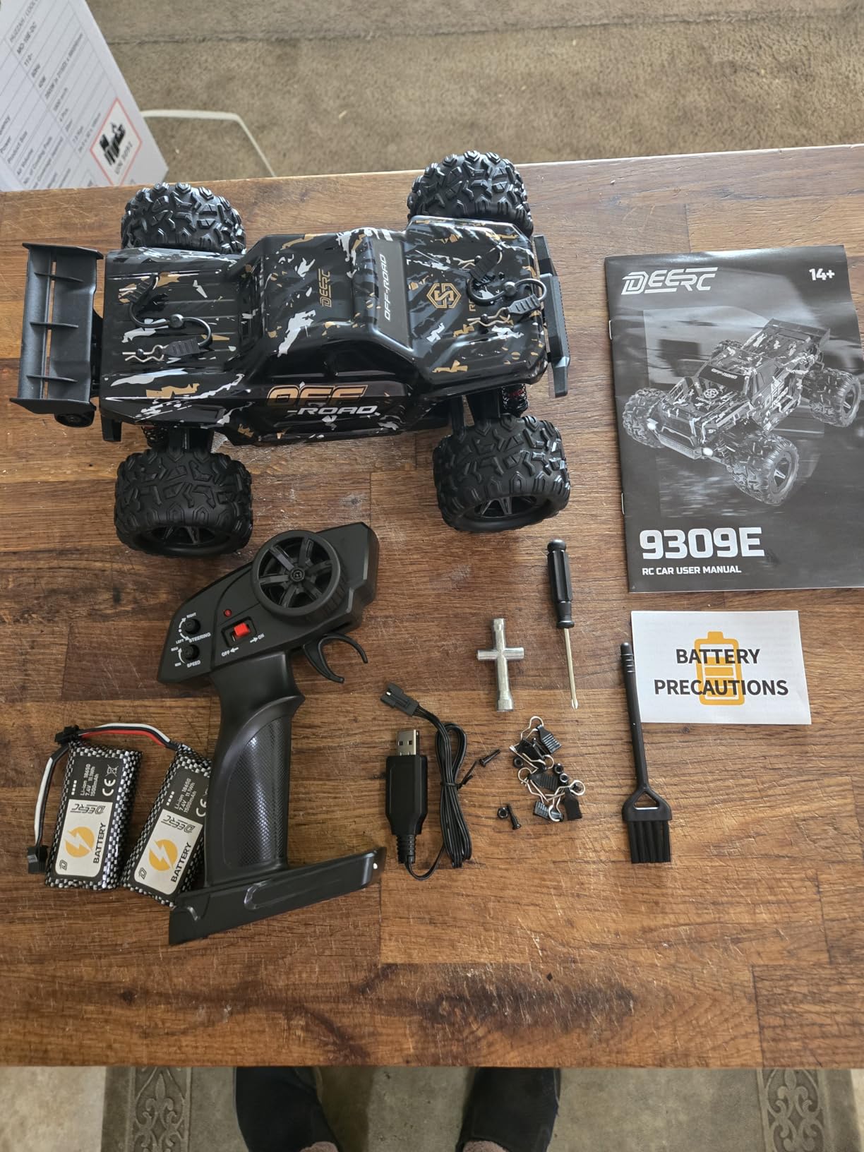 DEERC 9309E All Terrain Fast RC Cars for Adults 40KPH,4WD Electric Off-Road Remote Control Monster Truck,2.4Ghz High Speed Car,Waterproof Monster Truck with 2 Batteries for Boys & Kids customer photo 1