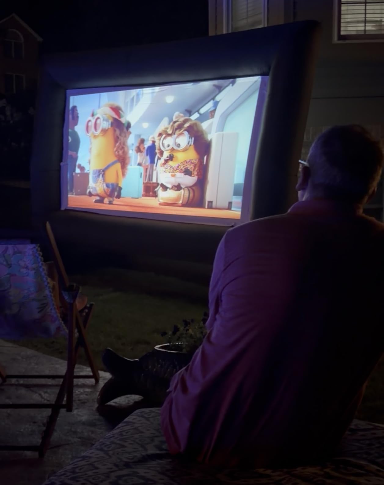 XHYCPY 20ft Inflatable Movie Screen Outdoor with Air Blower Storage Bag, Easy Set Up for Backyard Movie Night, Theme Parties, Celebrations customer photo 2
