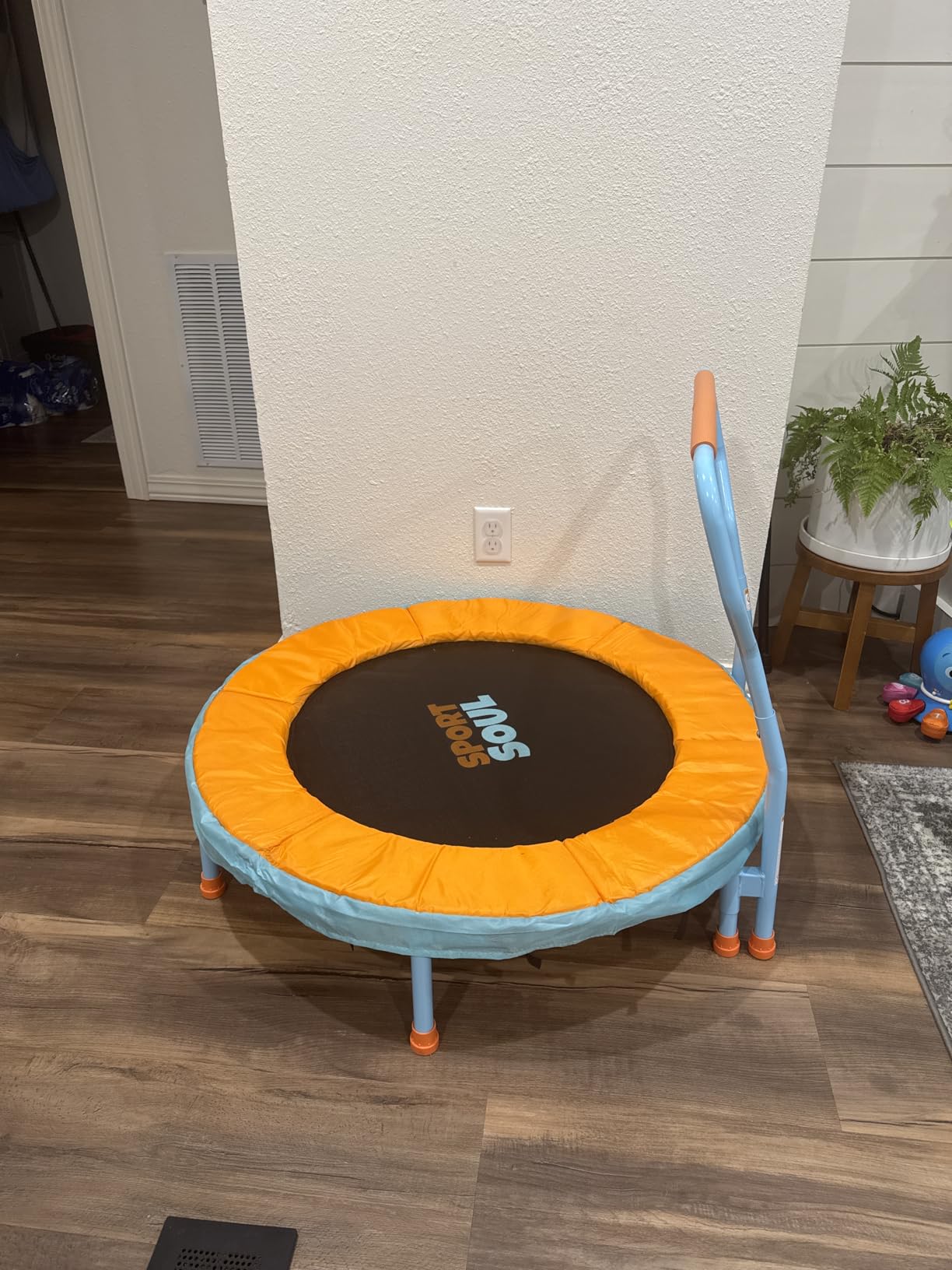 SPORTSOUL Mini Trampoline for Kids 3-6 with Super Safe Foam Handle Bar customer photo 1