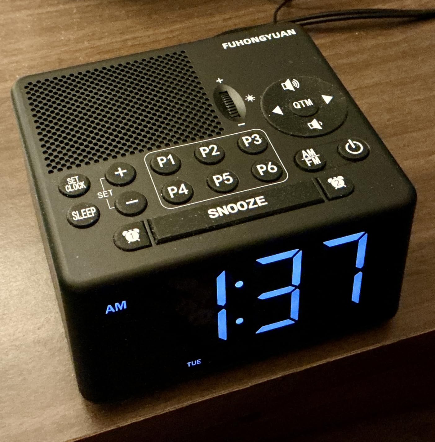 Alarm Clock Radio for Bedroom - AM/FM with 12 Presets, Dual Alarms & 3 Wake-Up Sounds (Beep/Music/Radio), Dimmable White LED Display, Weekday/Weekend, Snooze & Sleep Timer customer photo 1