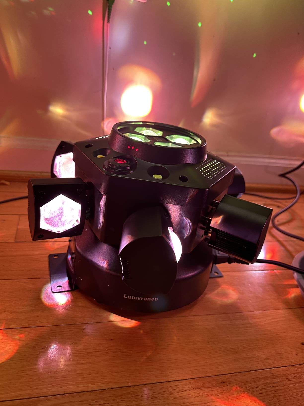 Moving Head DJ Lights 150W RGBW, 6-Arm Party Stage Light with Remote customer photo 1