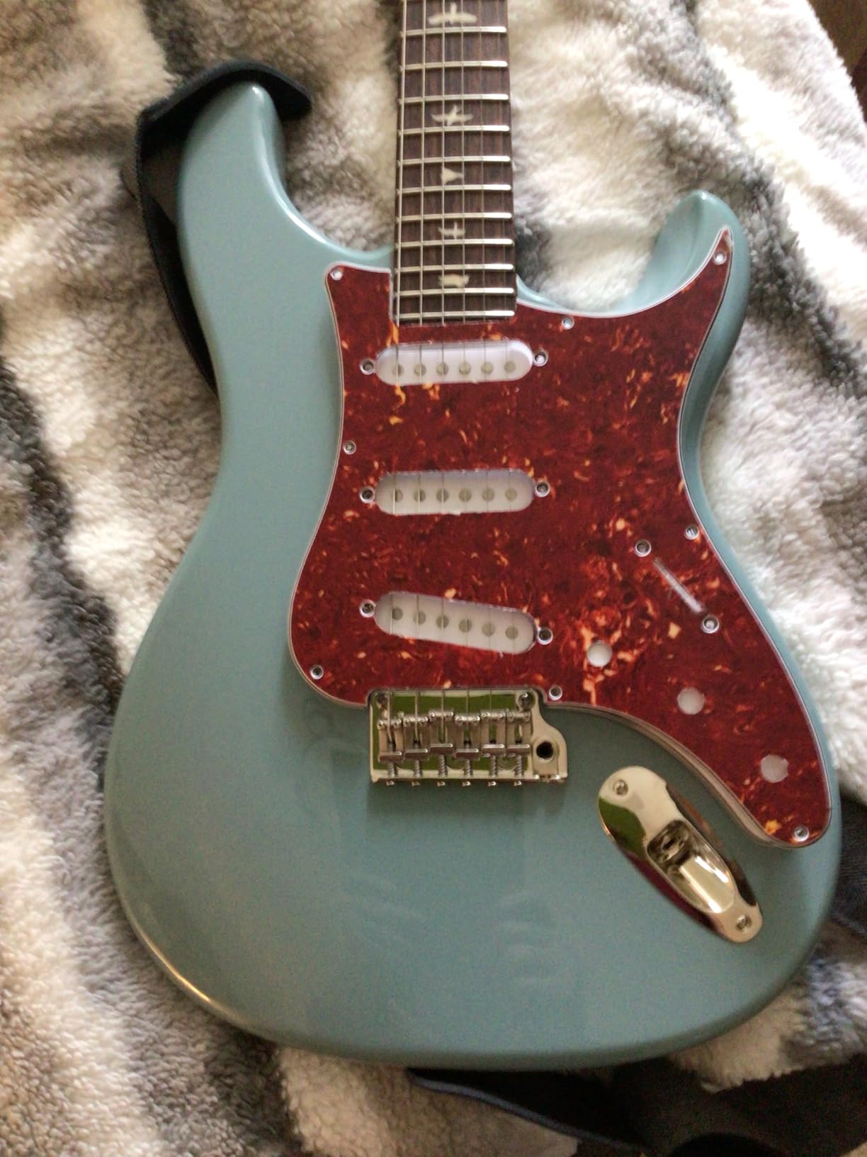PRS SE Silver Sky Rosewood Board, Traditional Blue customer photo 2