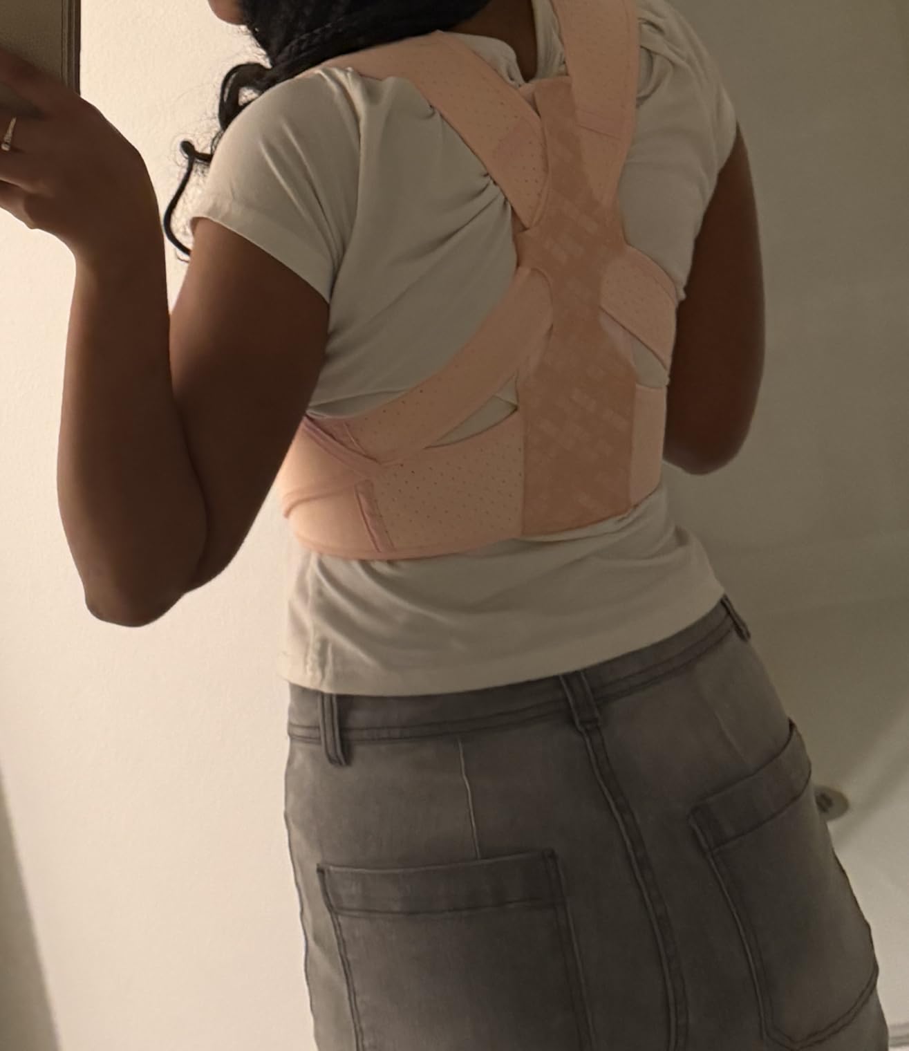 Posture Corrector for Women Back Brace Shoulder Straightener Pink, S/M customer photo 1