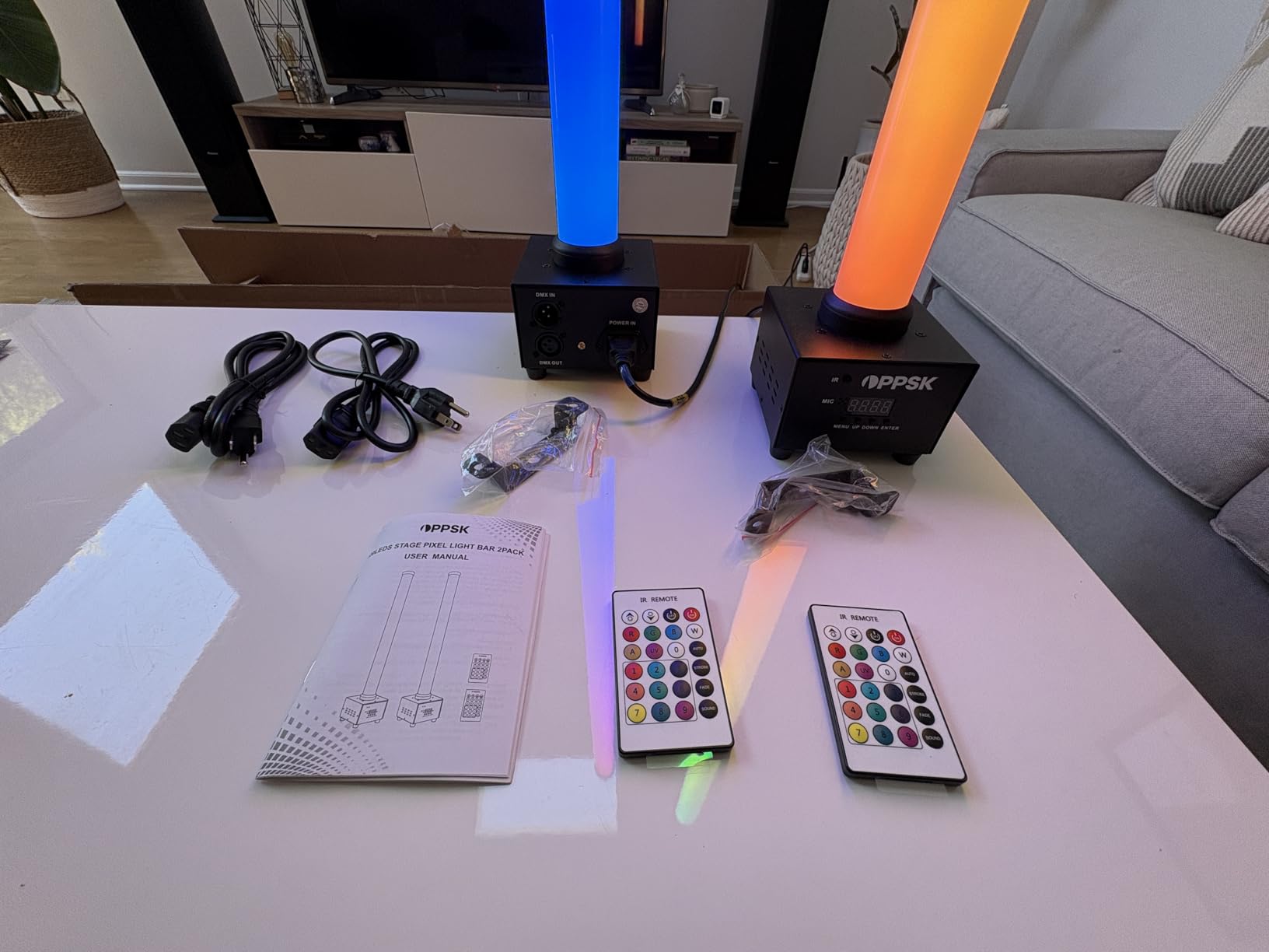 LED Stage Light Bar: 360° Full Coverage Lighting - 60W 120LED RGB Pixel Tube - Remote DMX Control - Great for DJ Party Live Show Band Club Event customer photo 1