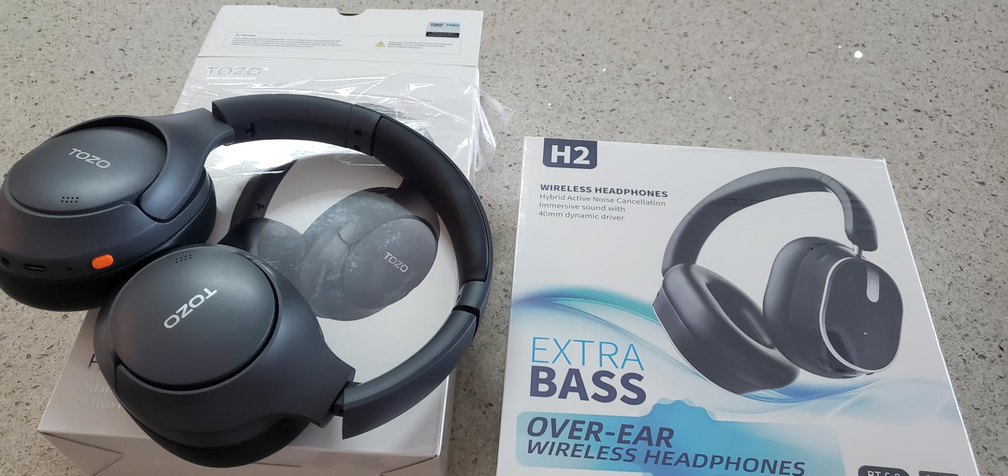 TOZO HT3 Hybrid Noise Cancelling Wireless Headphones, 90H Over Ear Headset customer photo 1