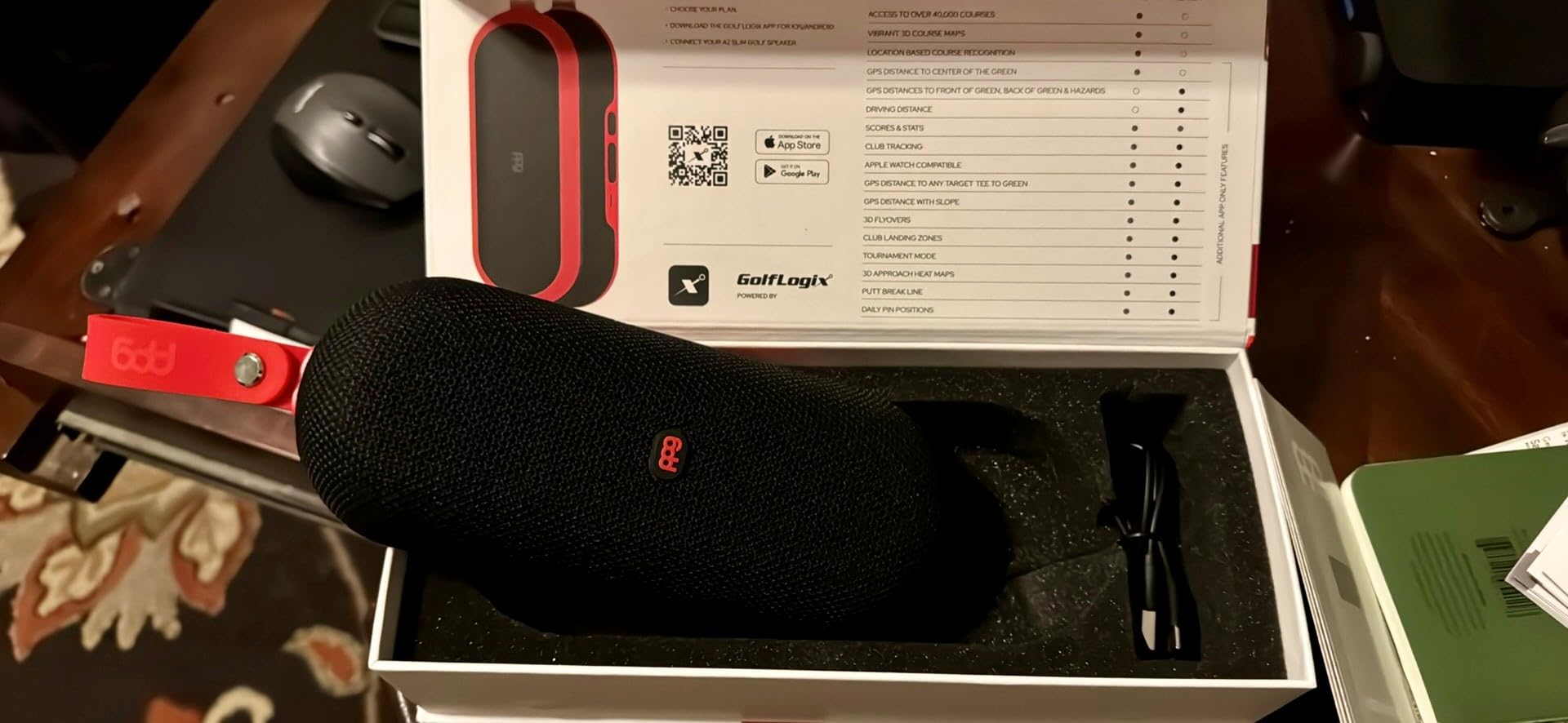Pin Point Golf Speaker with GPS, 40K+ Courses, IPX7 Waterproof, Blue customer photo 1