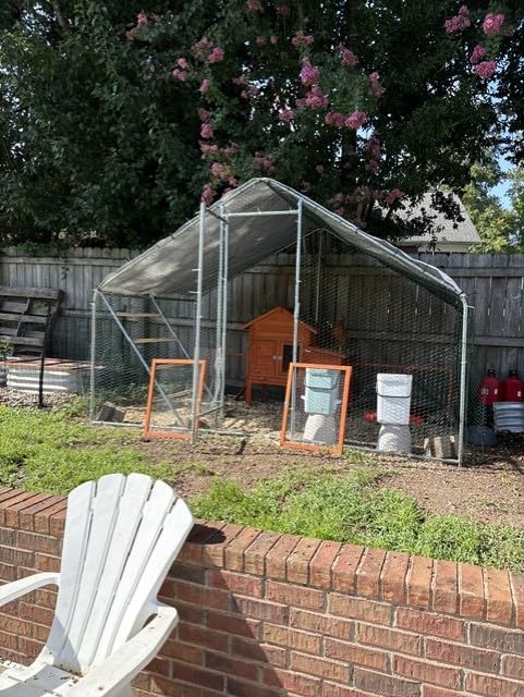 CHIKENCOOP 2-Room Metal Chicken Coop Run, Hardware Cloth, Solar Light customer photo 1