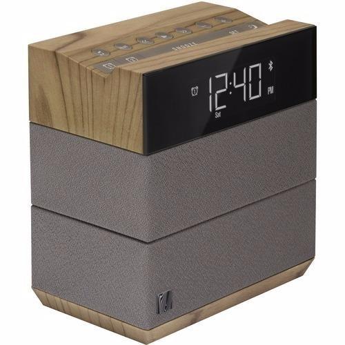 Soundfreaq Sound Rise II, SFQ-16: Bedside Alarm Clock Radio & Bluetooth Speaker, with Large Display Screen, FM Radio, Fast USB Charging, and Nature Sound (Wood Taupe) customer photo 2