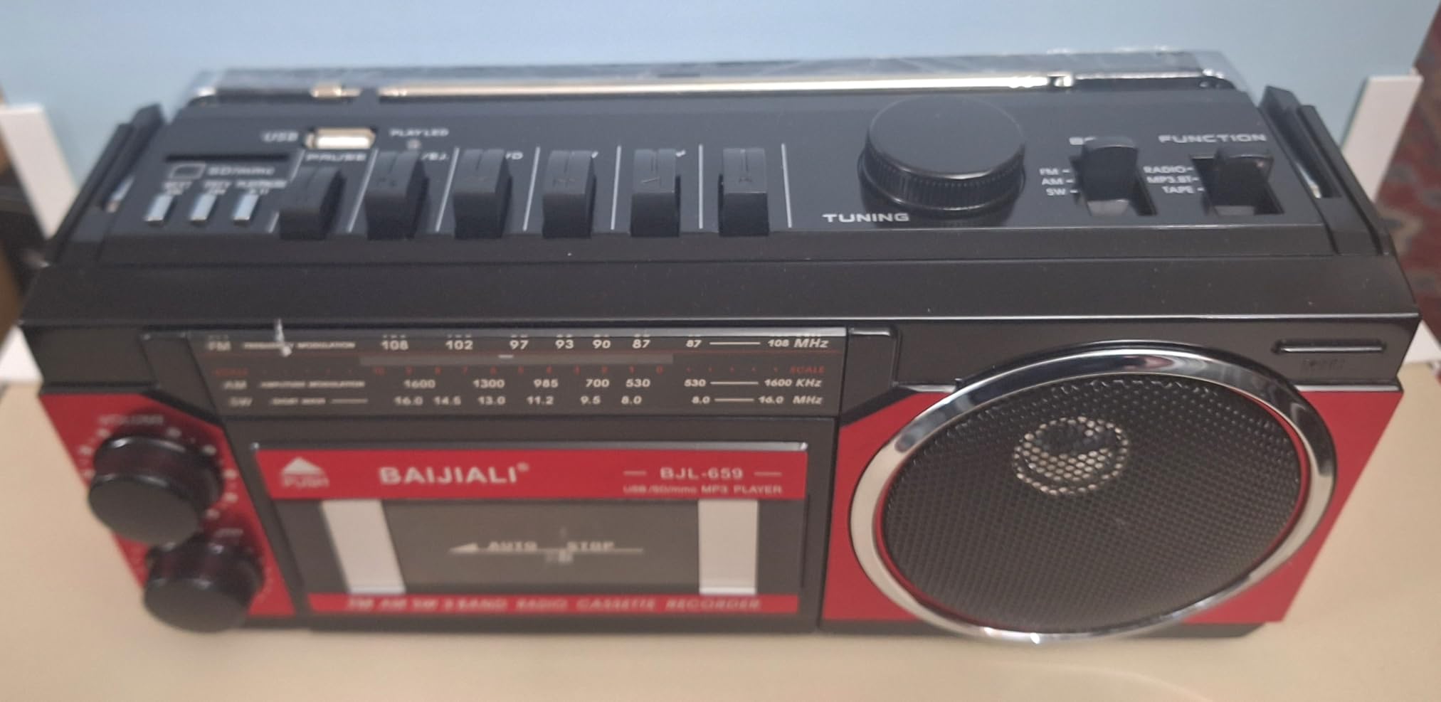 BAIJIALI Portable Cassette Player with AM/FM/SW Radio & BT customer photo 1