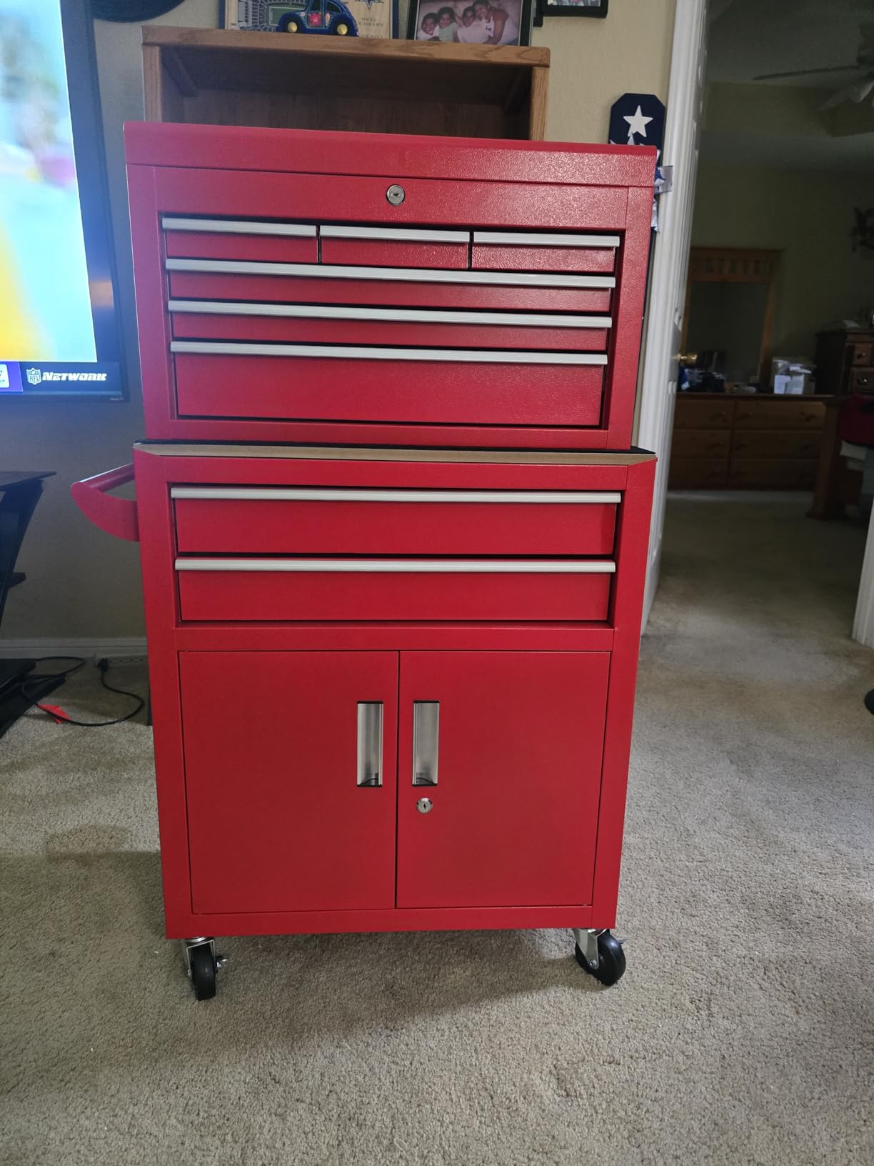 INTERGREAT Rolling Tool Chest with Wheels and 5 Drawers, Detachable Tool Cabinet with Lock for Garage, Locking Mechanic Tool Cart with Black Liner for Warehouse, Workshop, High Capacity customer photo 2
