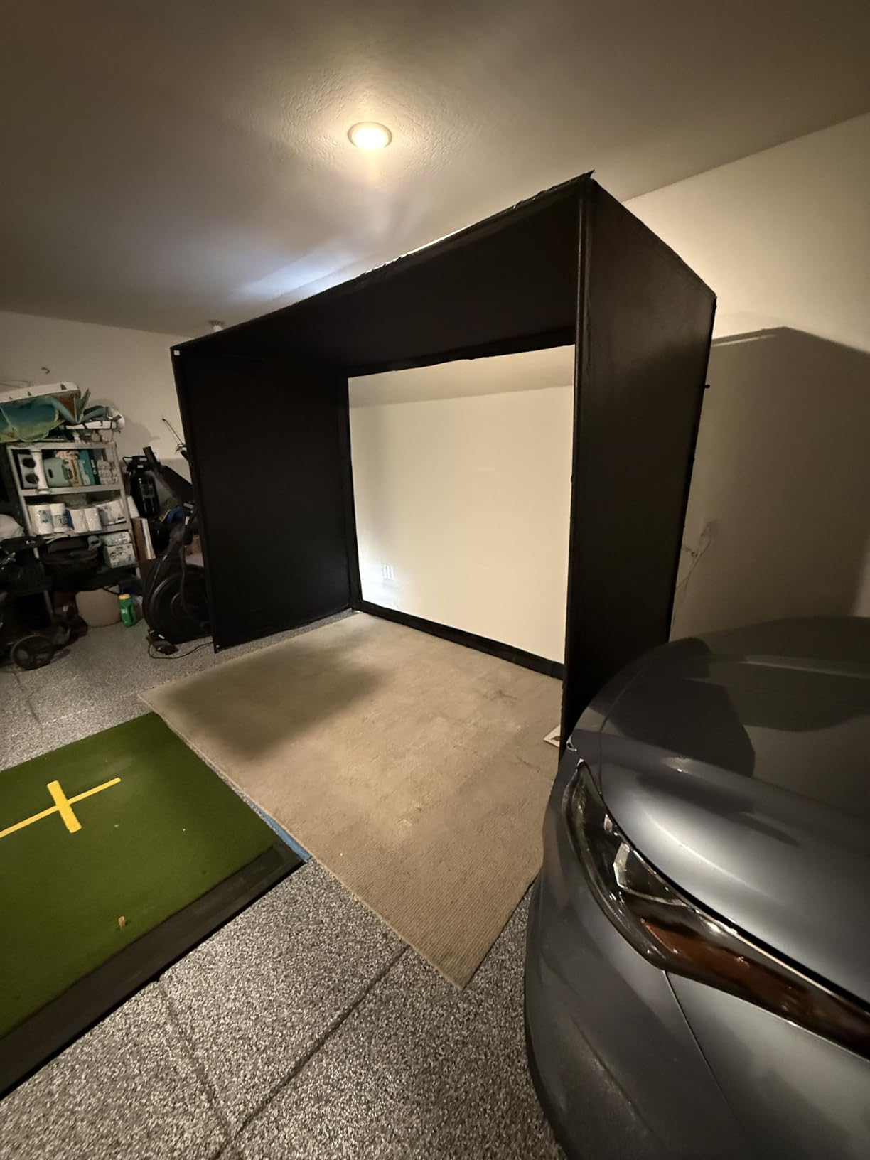 Golf Simulator Enclosure for Home Garage Indoor Sim Practice with Screen customer photo 1