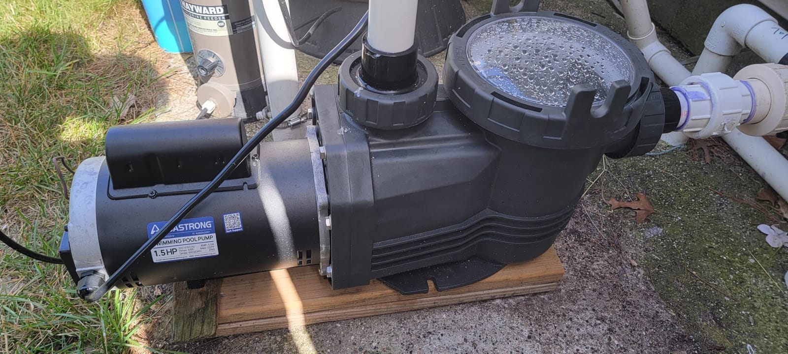 Aquastrong Riptide Series 1.5 HP In/Above Ground Pool Pump, 220V Dual Speed, Up to 6,604 GPH High Flow, Pure Copper Motor, Energy Efficient, Self Priming with Filter Basket customer photo 1