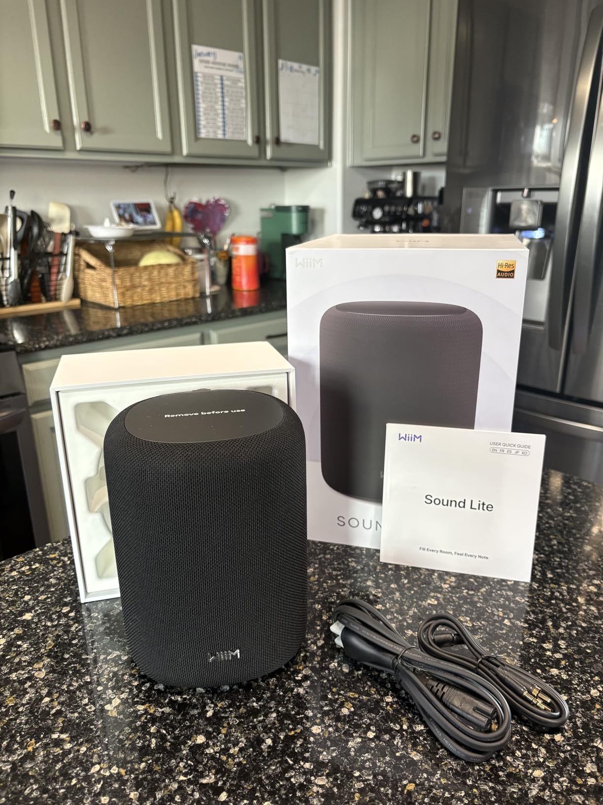 WiiM Sound Lite Smart Speaker, Multi-Room Wireless Speaker, Black customer photo 2