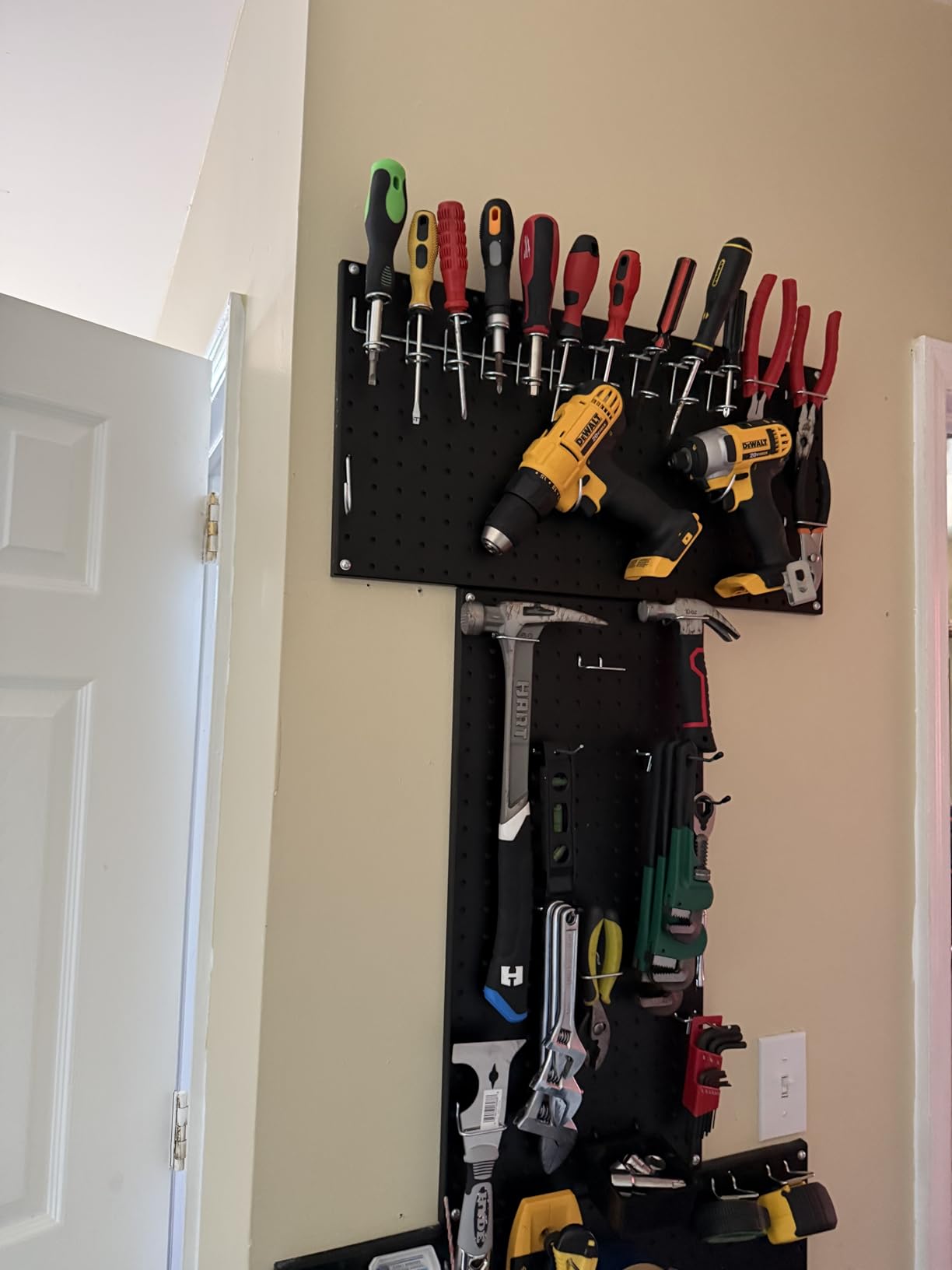 INCLY 226PCS Black Metal Pegboard Wall Organizer 48x36 Inch customer photo 2