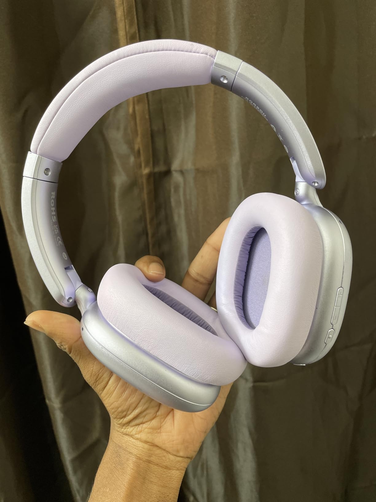 C6 Active Noise Cancelling Headphones, Wireless Over Ear Bluetooth Headphones, 60H Playtime, Lightweight Folding Deep Bass Comfort Fit Ear Cups Headset with Mic for iPad/Travel/PC/Home Red customer photo 1