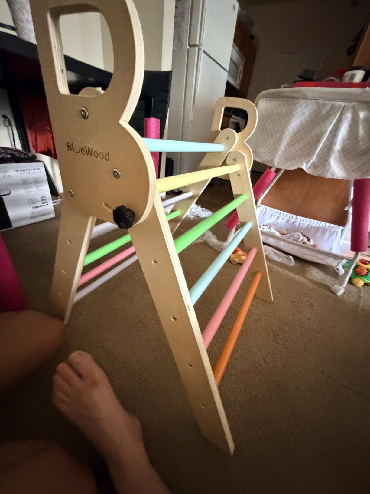 BlueWood Pikler Triangle Set with Safe Handle, Climbing Toys for 1-3 Year customer photo 2