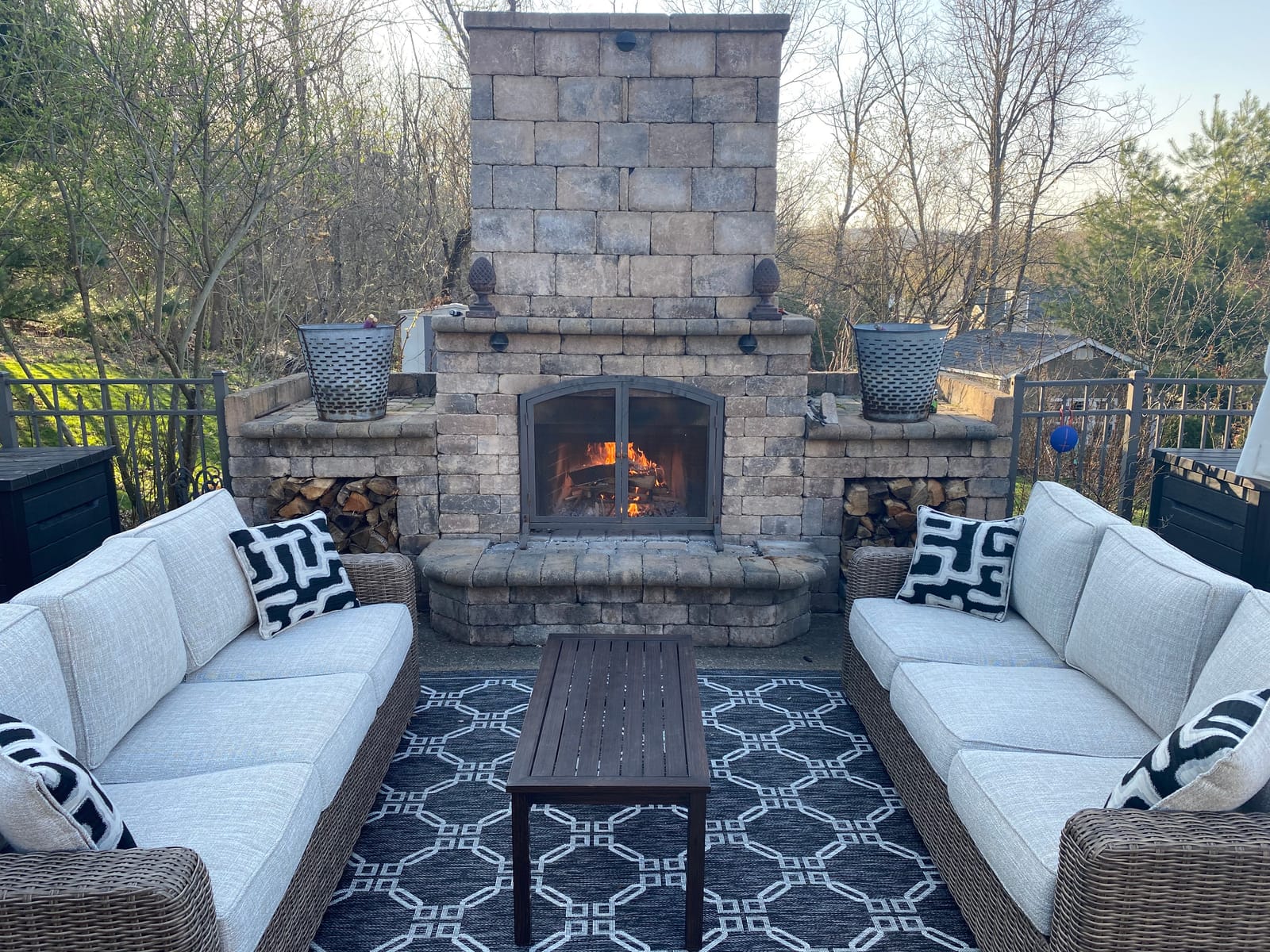 Signature Design by Ashley 3-Seat Outdoor Patio Couch, Handwoven Wicker customer photo 2