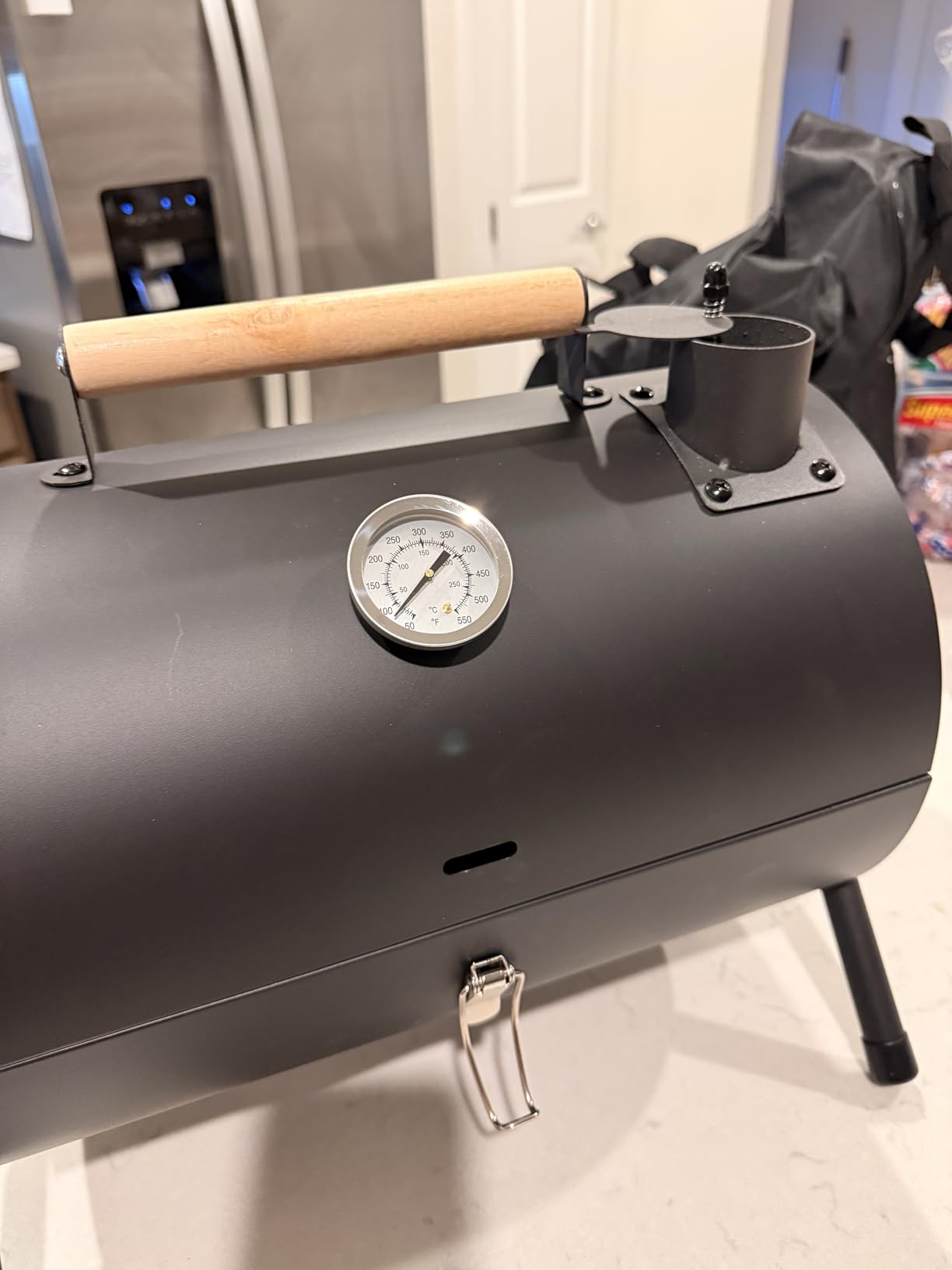 Charcoal Grill Offset Smoker 535 Sq.In.with Front Table for Outdoor BBQ customer photo 2