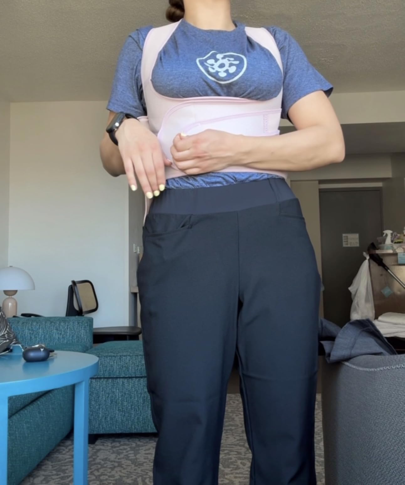 NLNYCT Posture Corrector for Women – 2-in-1 Back Brace with Shoulder Support, Adjustable Full Back Straightener for Upper & Lower Back Pain Relief, Hunchback, Scoliosis & Spine Alignment (S/M) customer photo 2