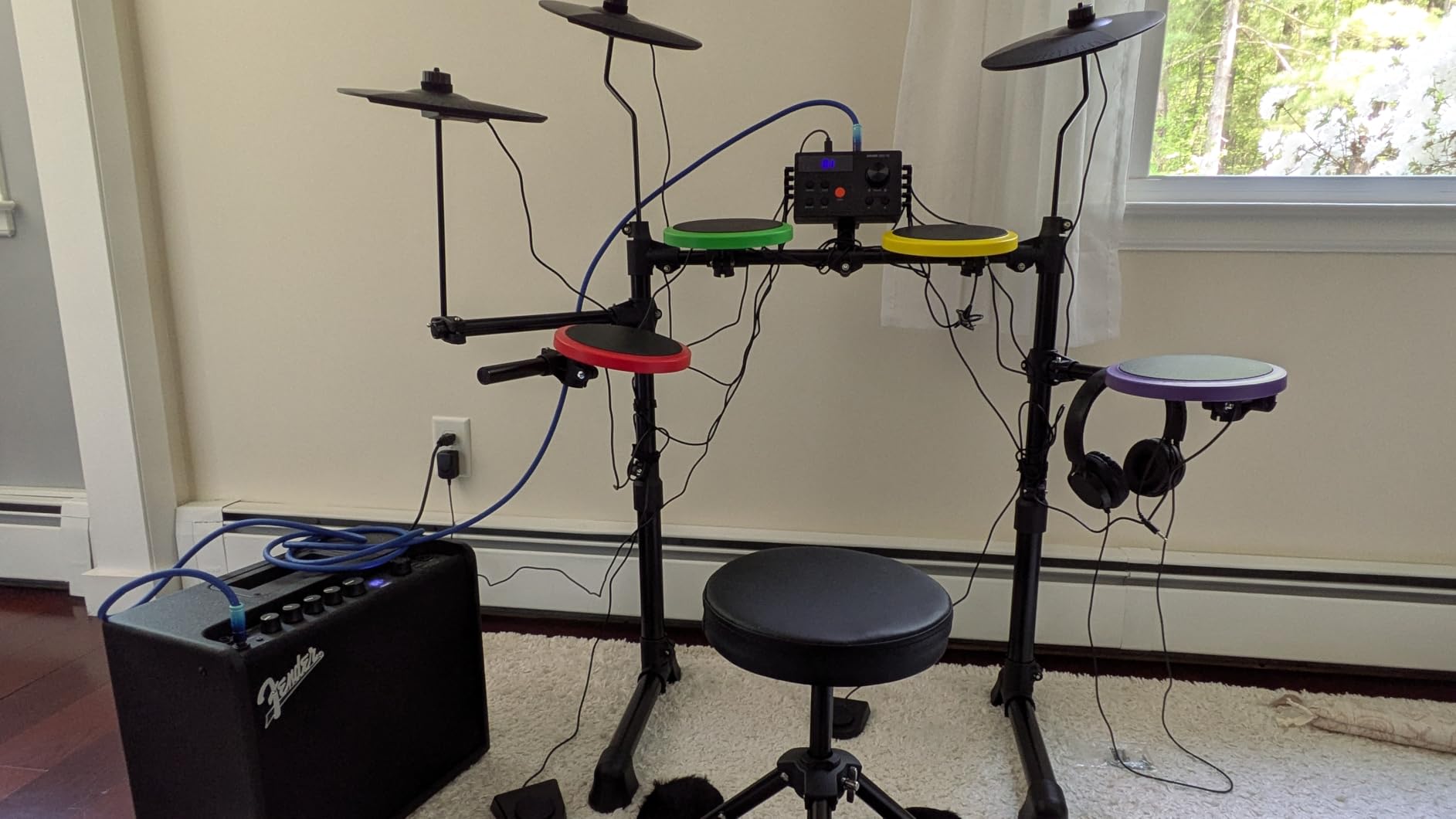 Donner DED-70SE Electric Drum Set for Kids, Electronic Drums, Colorful customer photo 2