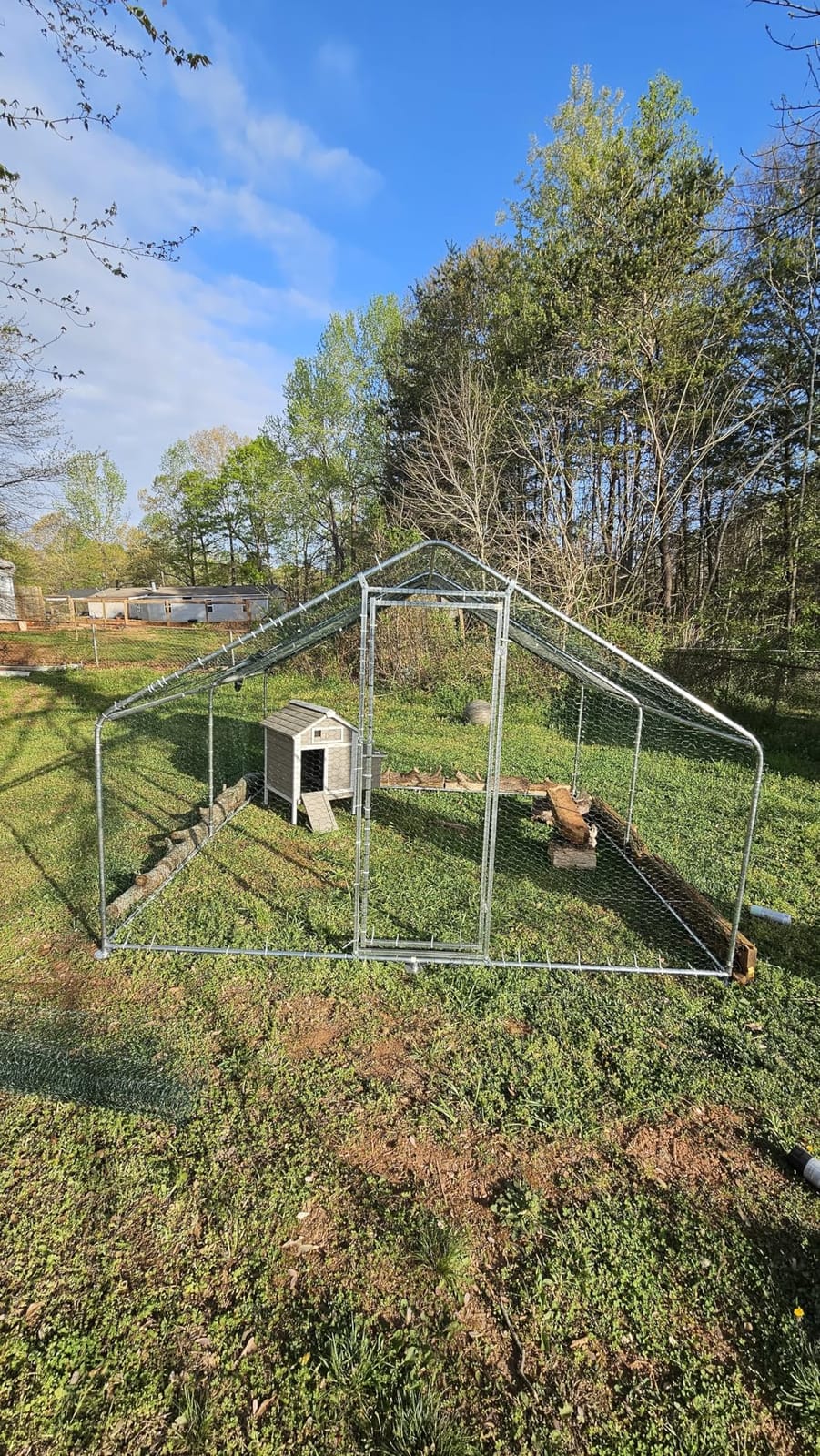 Metal Chicken Coop with Hardware Cloth, Walk-in Poultry Cage for Hen Duck customer photo 2