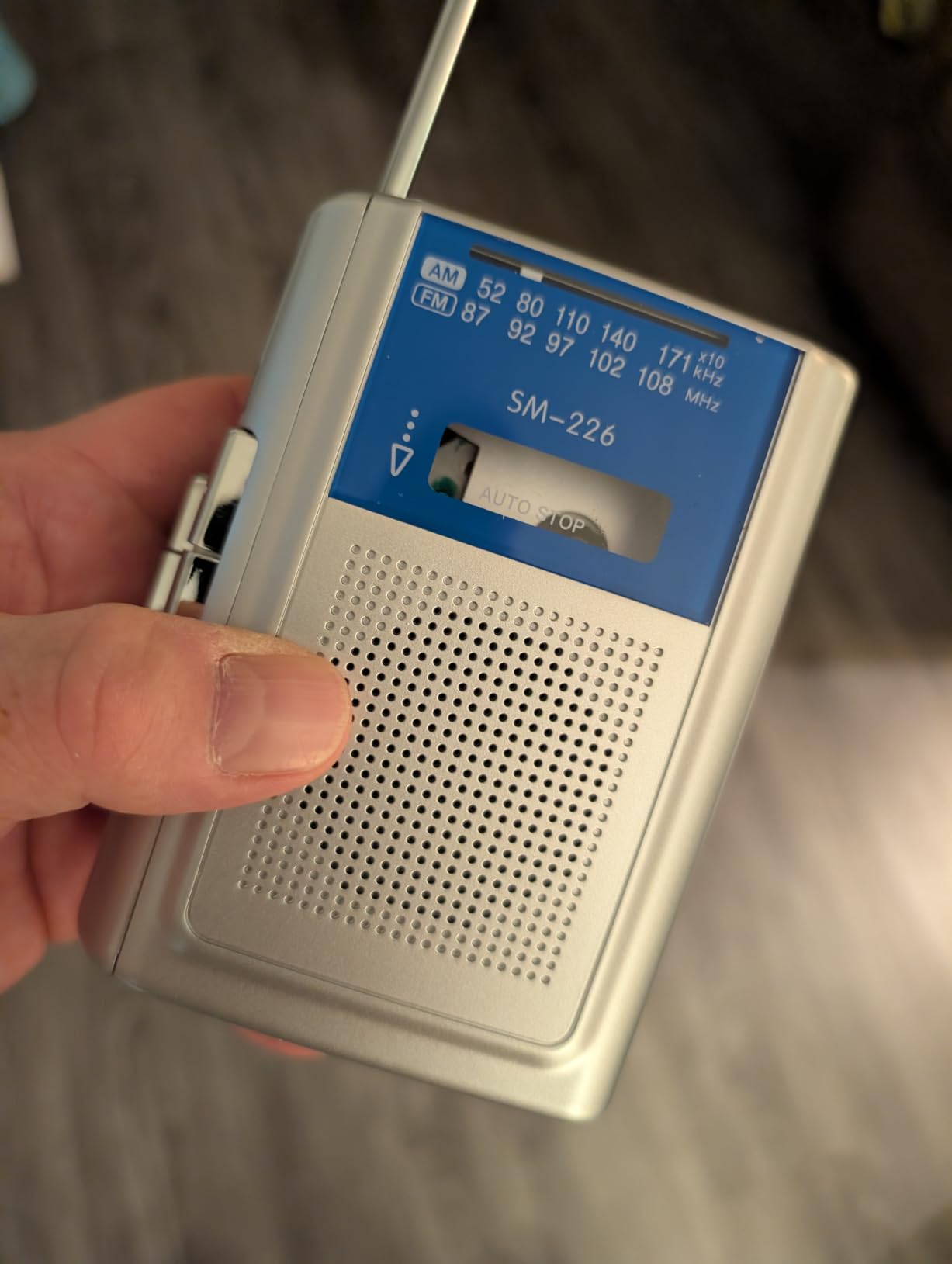 SEMIER Portable Cassette Player Recorder, Small AM FM Vintage Tape Cassette Player with Big Speaker and Headphones, Built-in Microphone, Powered by DC or AA Battery customer photo 1