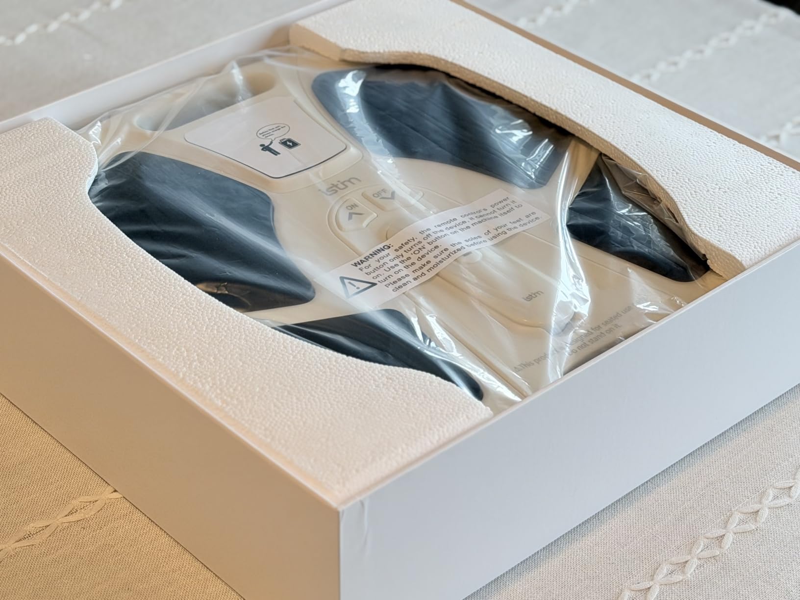 iSTIM Soothe1 EMS Foot Massager for Neuropathy, TENS EMS Foot Stimulator for Feet & Legs Circulation & Body Pain Relief, Electric Foot Muscle Stimulator with 4 TENS Unit Pads, 90 Intensity Levels customer photo 1