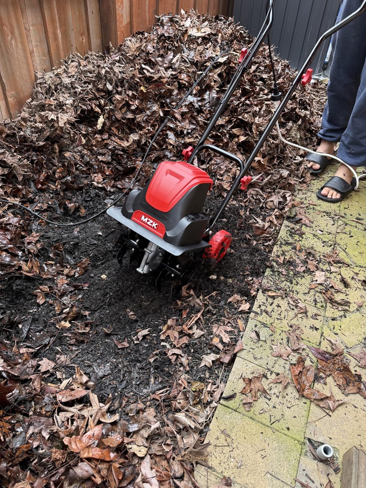 MZK 12-Inch 10.5A Electric Tiller Cultivator,Garden Rototiller 8-Inch Depth customer photo 2