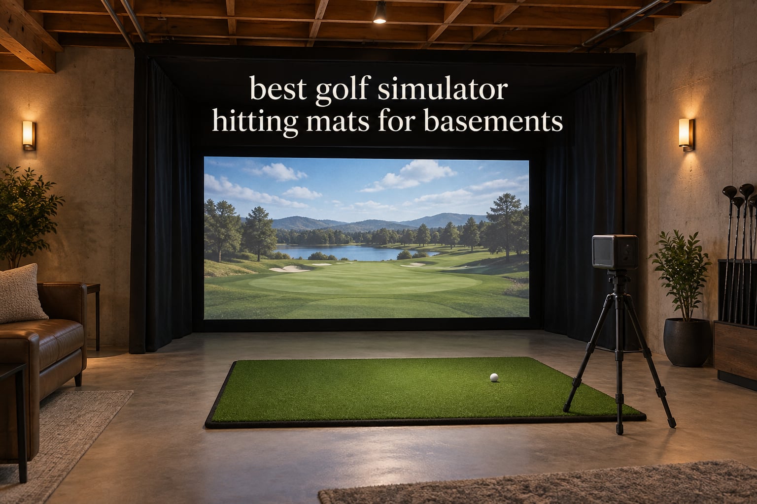 best golf simulator hitting mats for basements