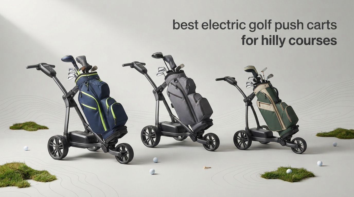 best electric golf push carts for hilly courses