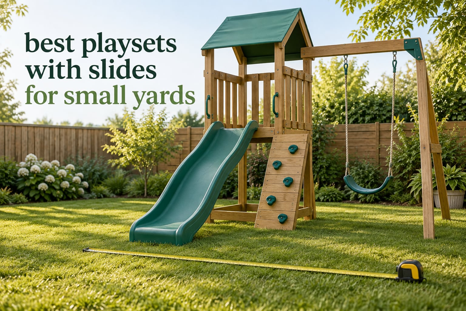 best playsets with slides for small yards
