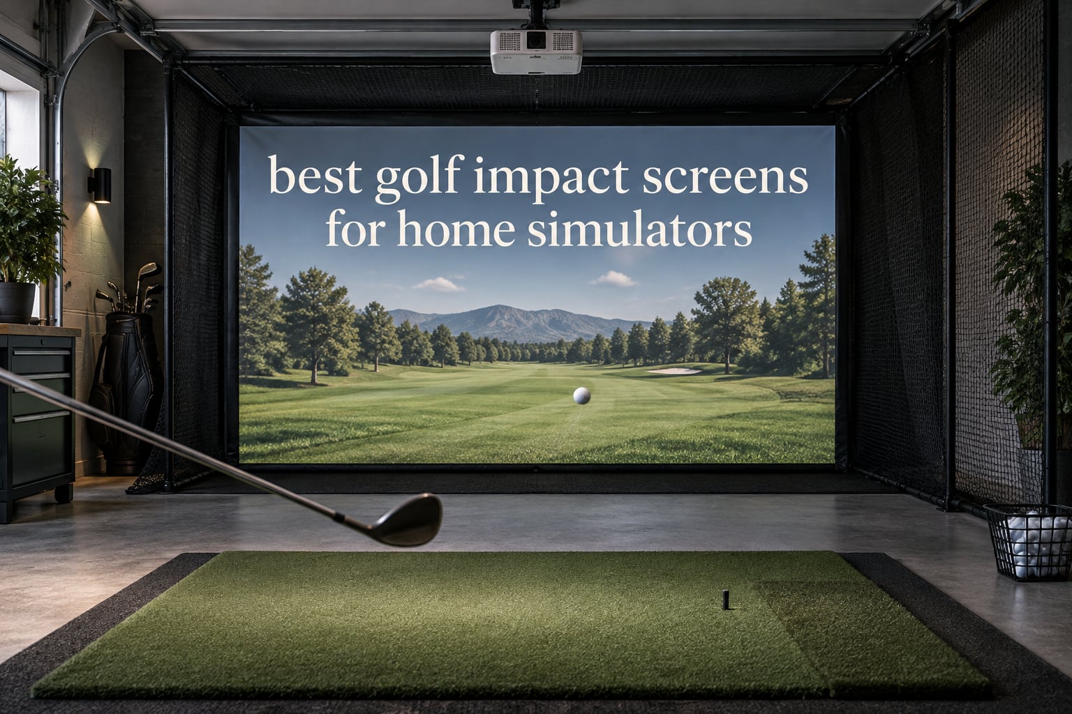 best golf impact screens for home simulators