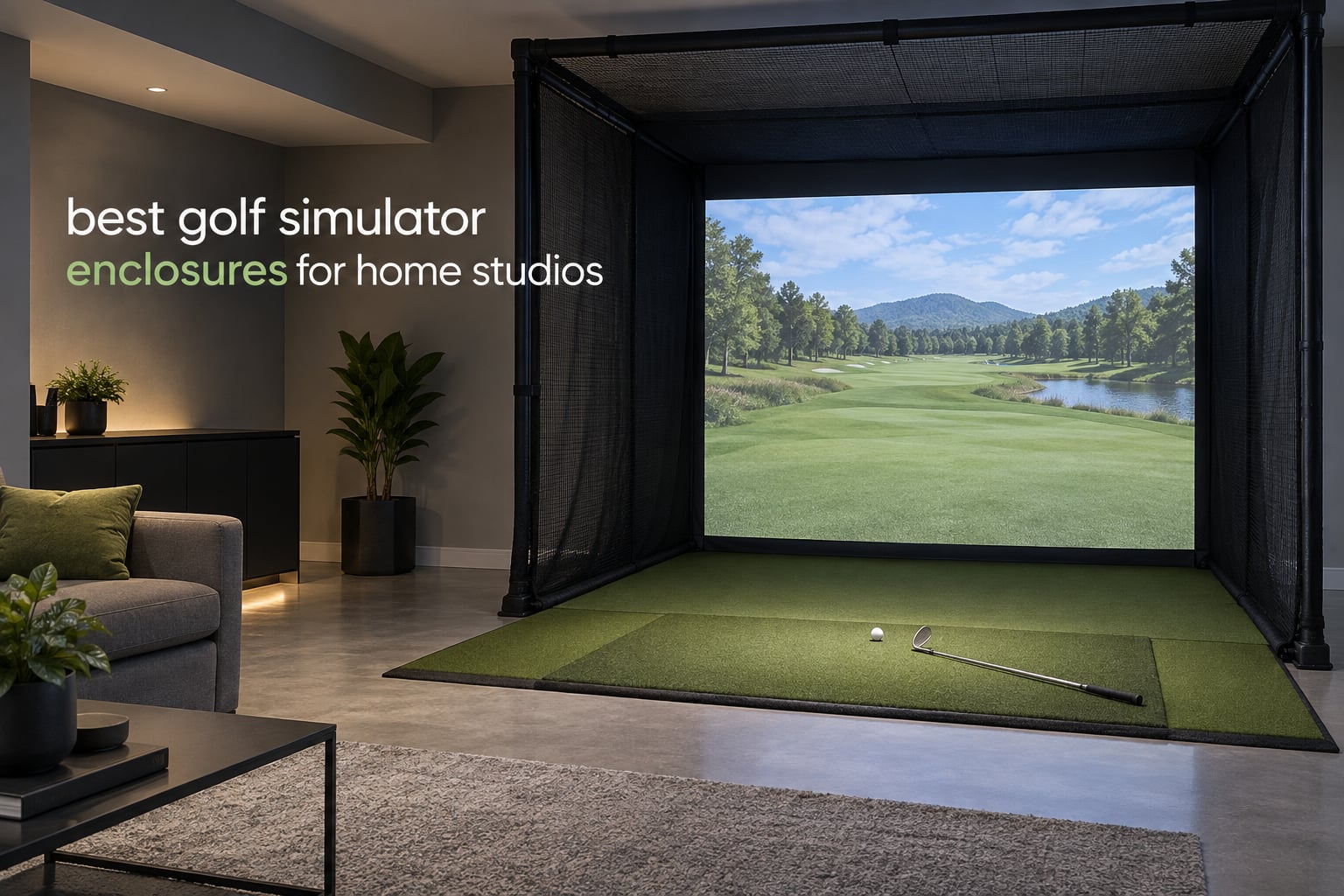 best golf simulator enclosures for home studios