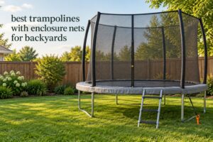 best trampolines with enclosure nets for backyards