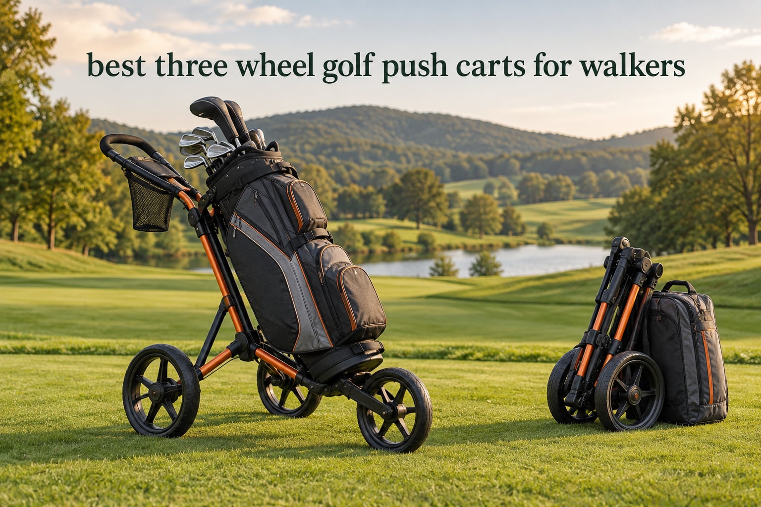 best three wheel golf push carts for walkers