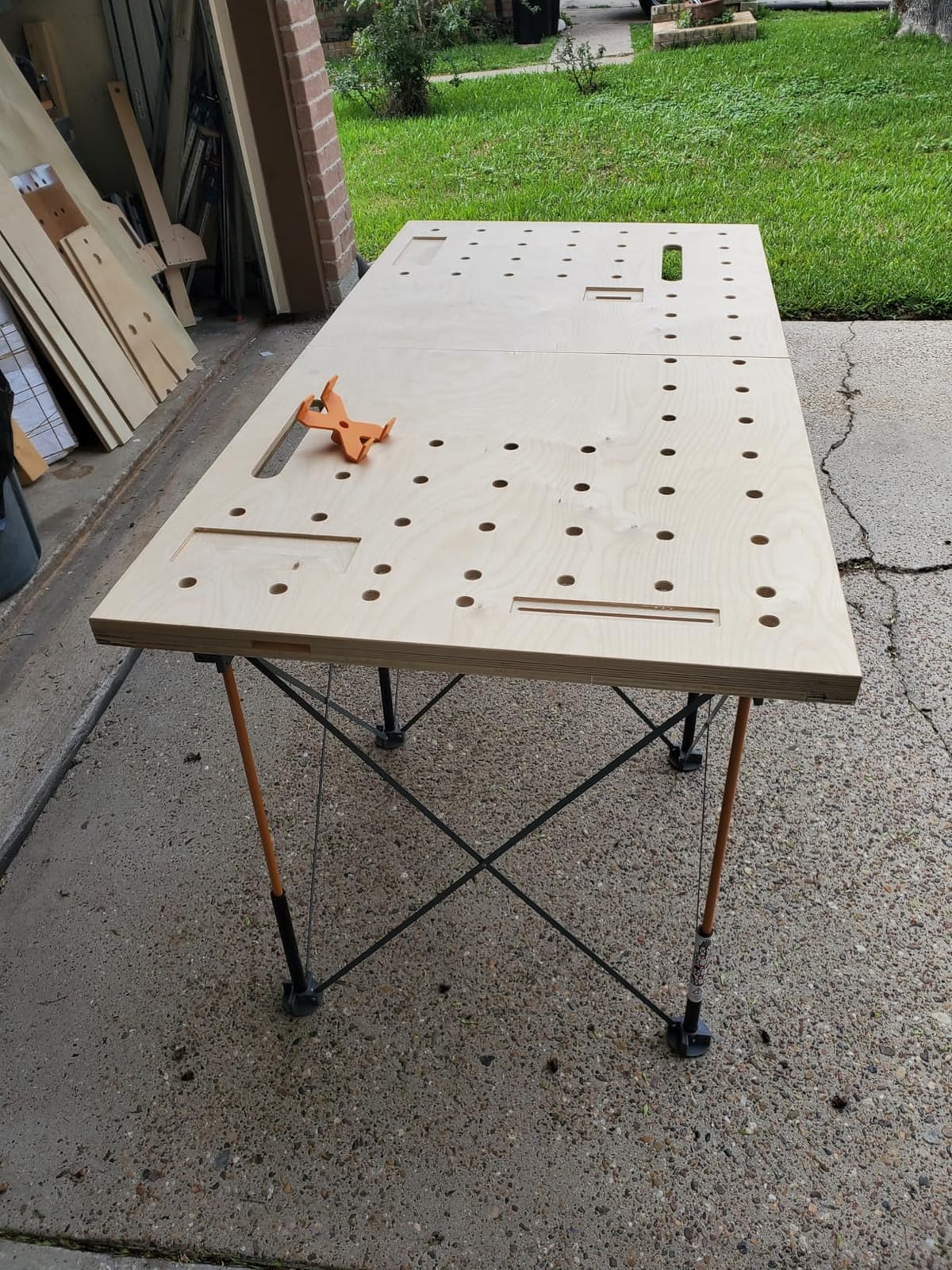 BORA Centipede Folding Work Table 4x4 ft Portable Workbench for Garage customer photo 1