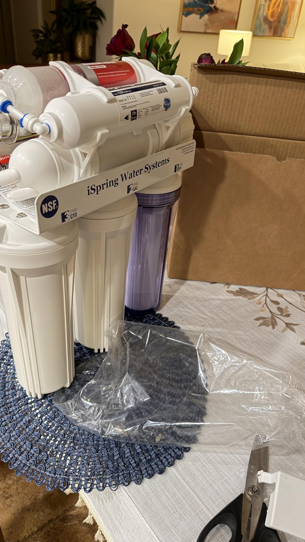 iSpring RCC7AK-UV, NSF 58&372 Certified, 7-Stage Reverse Osmosis Water Filter System with Alkaline and LED UV Filter, Patented Top-Mounted Faucet Design for Easy Installation customer photo 1