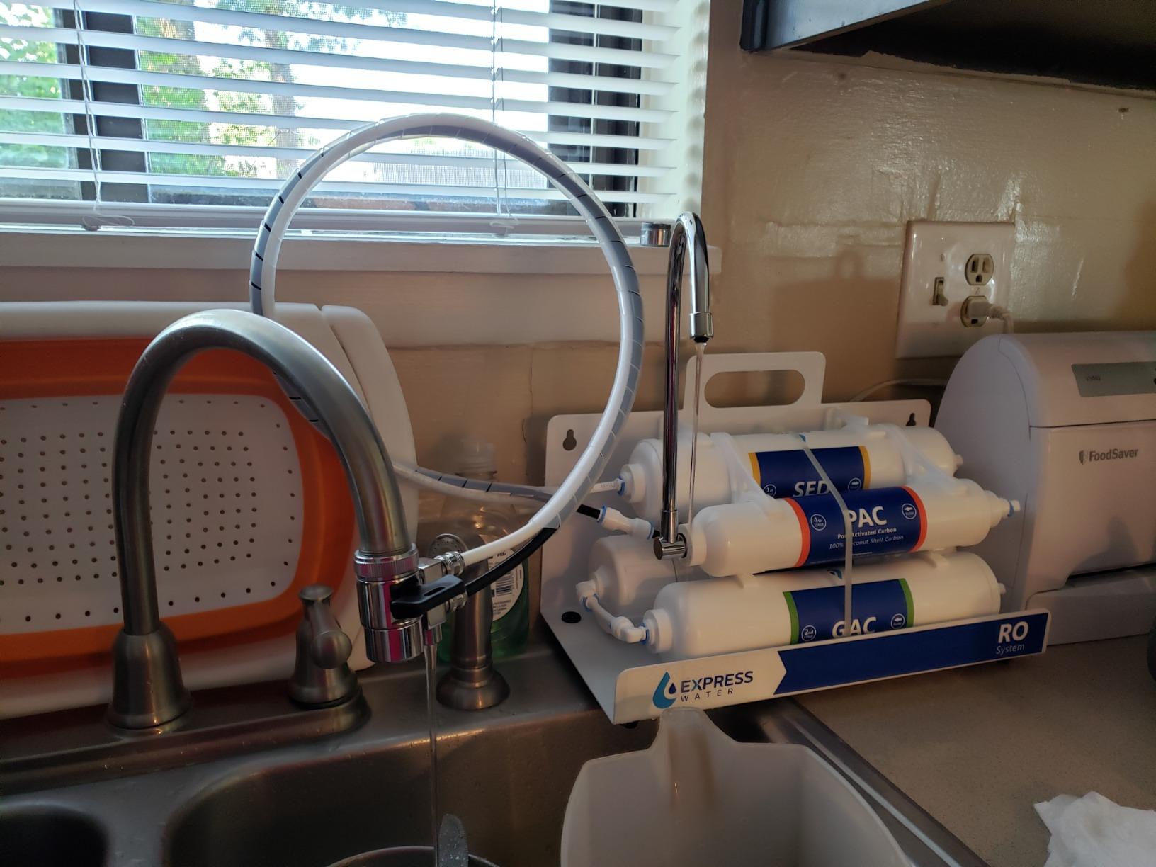 Express Water Countertop Reverse Osmosis Water Filtration System, White customer photo 2