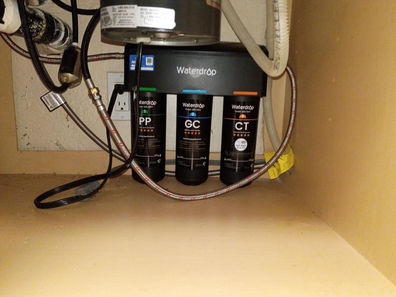 Waterdrop TSB-UF 0.01 μm Ultra Filtration Under Sink Water Filter System customer photo 2