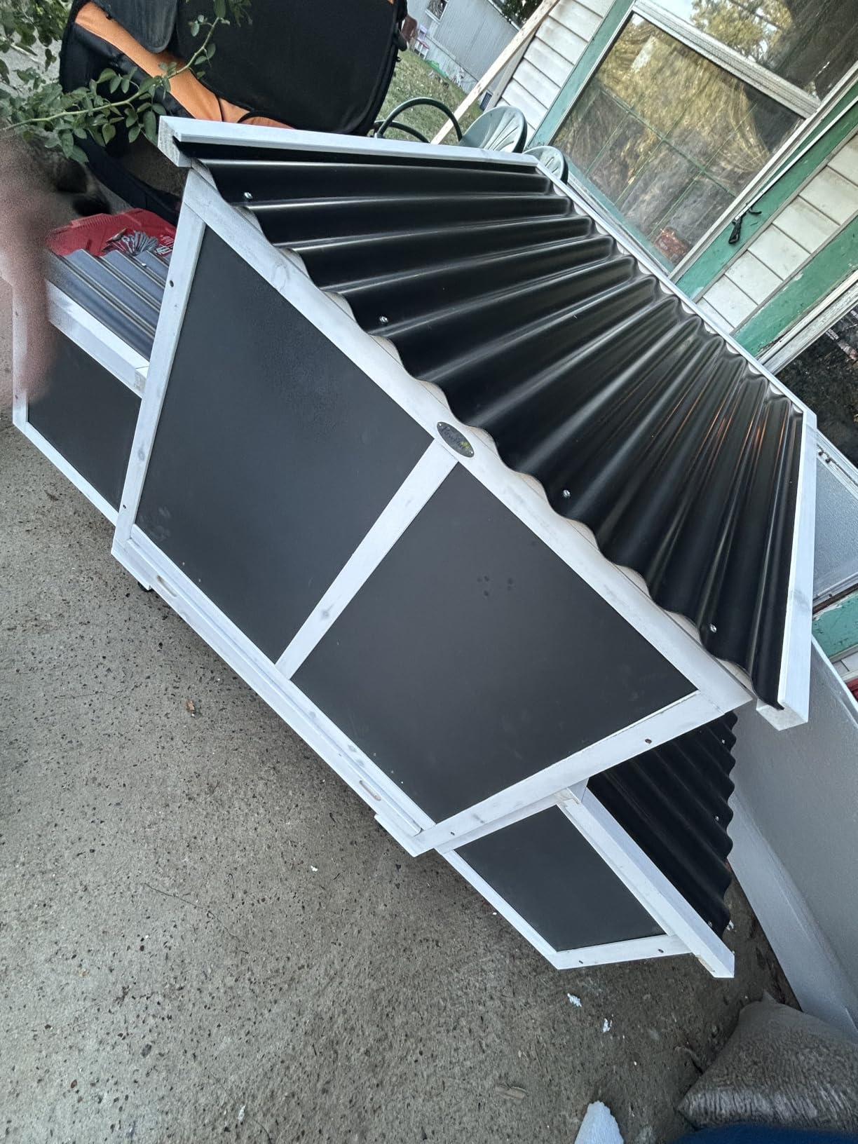 PawHut Wooden Chicken Coop Chicken Tractor w/Wheels for 2-4 Hens customer photo 2