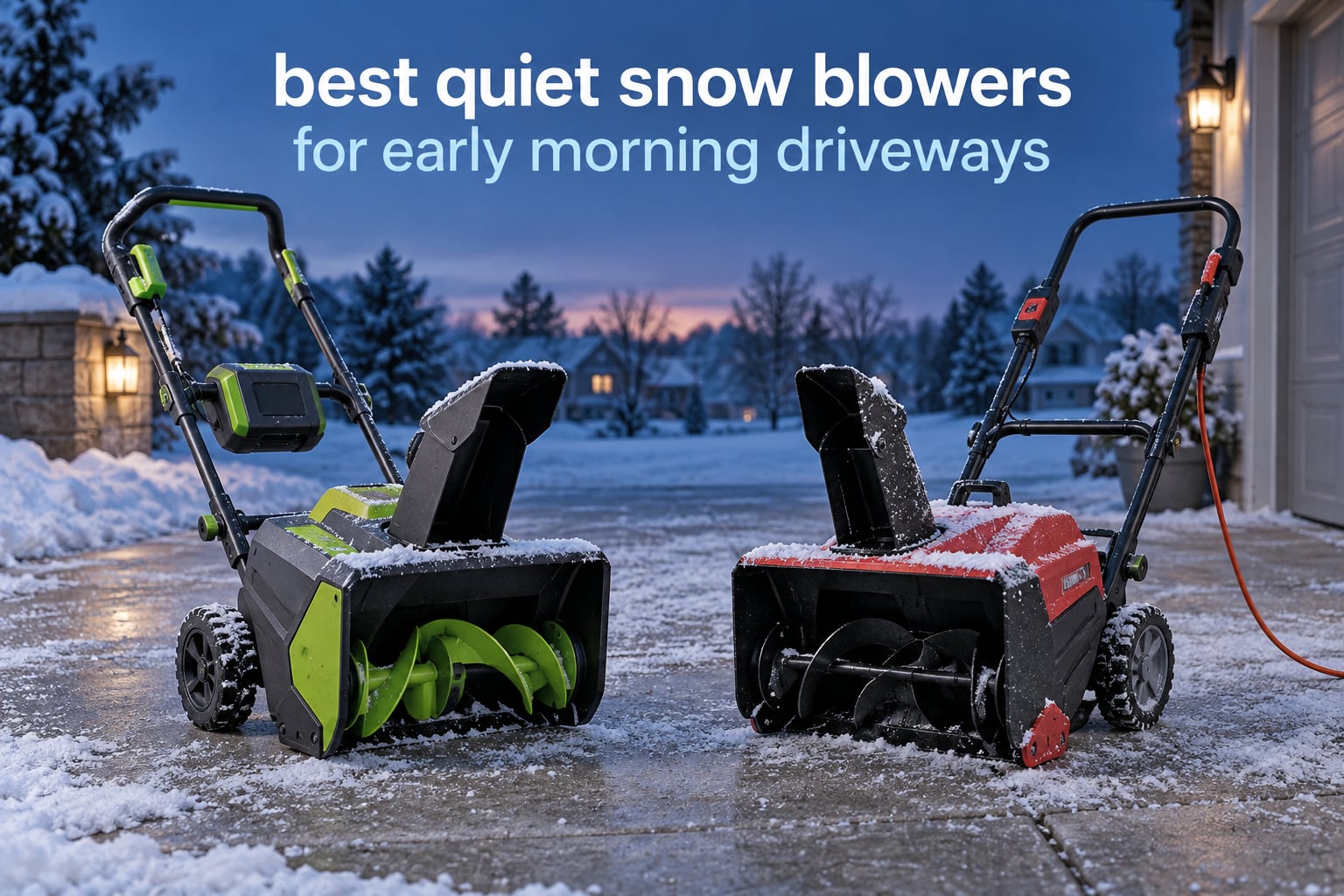 best quiet snow blowers for early morning driveways