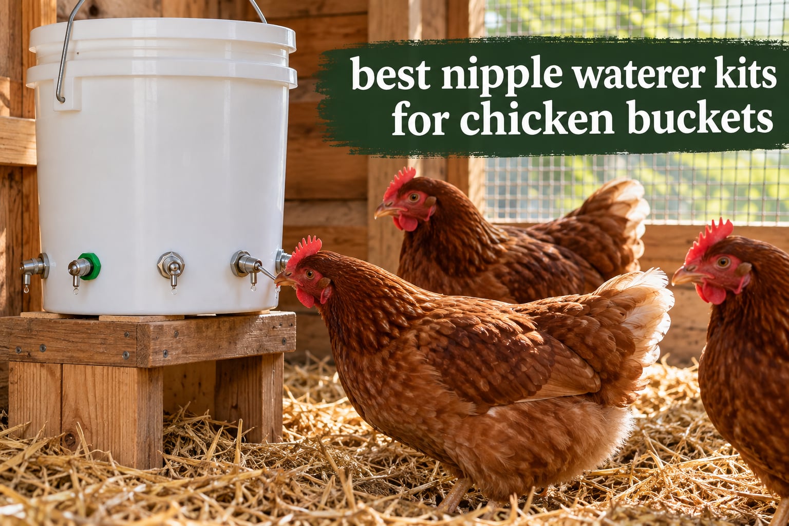best nipple waterer kits for chicken buckets