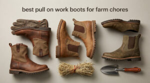 best pull on work boots for farm chores